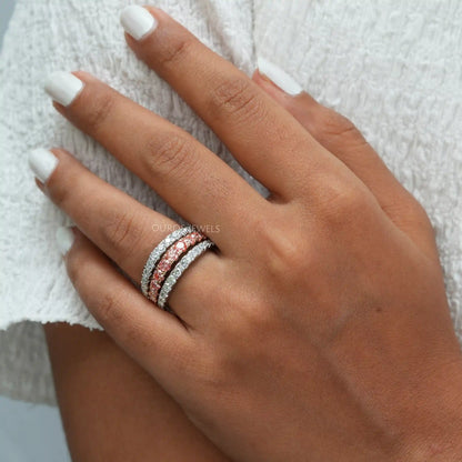 Pink Round Lab Diamond Ring