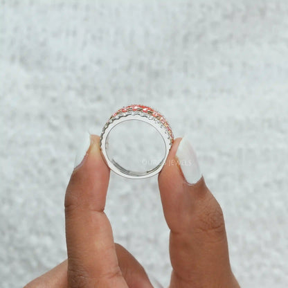 Pink Round Lab Diamond Ring