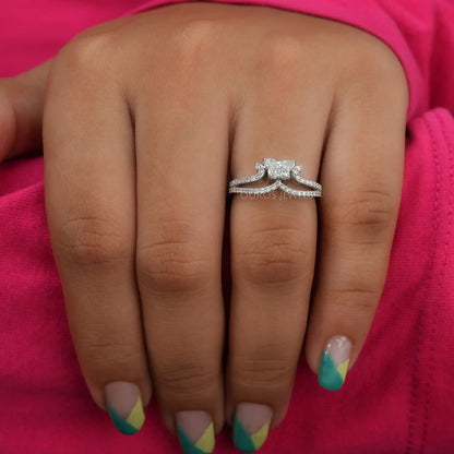 Butterfly Diamond Split Shank Ring