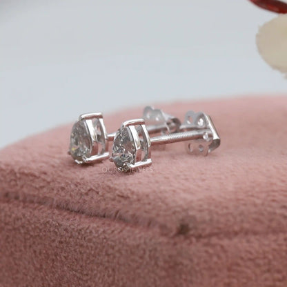 Olive Pear Cut Stud Earrings