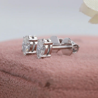 Marquise Cut Lab Diamond Stud Earrings