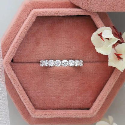 Round Lab Diamond Eternity Band