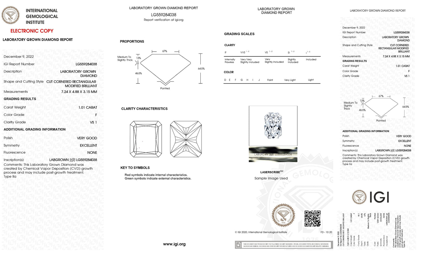 Radiant Lab Diamond Solitaire Ring