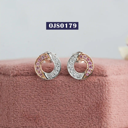 Tiny Round Diamond Stud Earrings