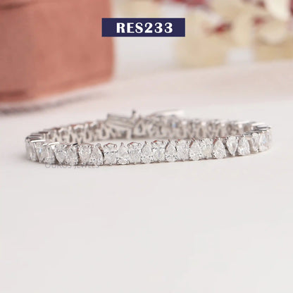 Alternative Set Pear Diamond Tennis Bracelet