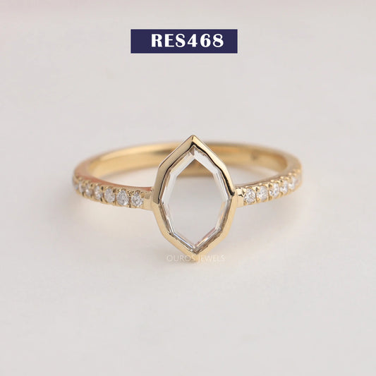 Portrait Cut Moval Diamond Ring